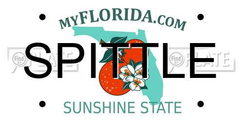 SPITTLE Florida License Plate