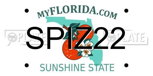 SPIZ22 Florida License Plate