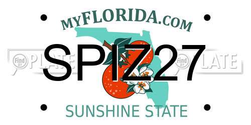 SPIZ27 Florida License Plate