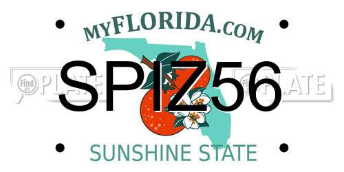 SPIZ56 Florida License Plate
