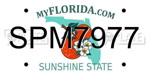SPM7977 Florida License Plate
