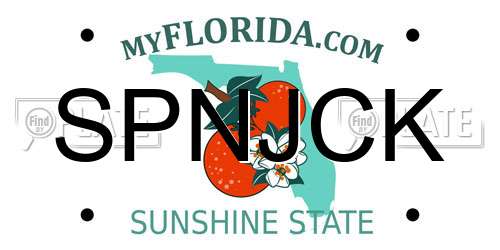 SPNJCK Florida License Plate