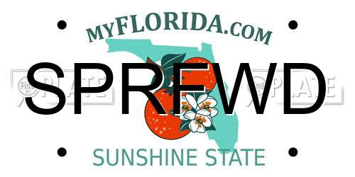SPRFWD Florida License Plate