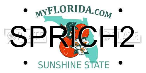 SPRICH2 Florida License Plate