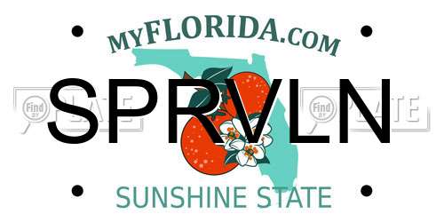 SPRVLN Florida License Plate