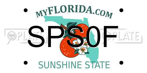 SPS0F Florida License Plate