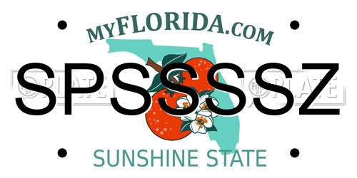 SPSSSSZ Florida License Plate