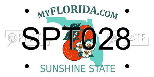 SPT028 Florida License Plate