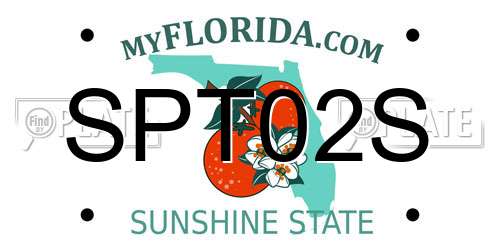 SPT02S Florida License Plate