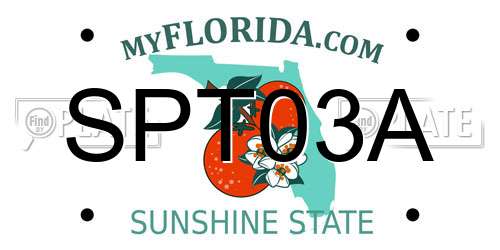 SPT03A Florida License Plate