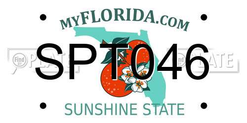 SPT046 Florida License Plate