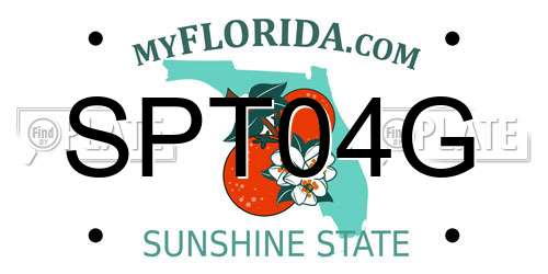 SPT04G Florida License Plate