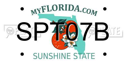 SPT07B Florida License Plate
