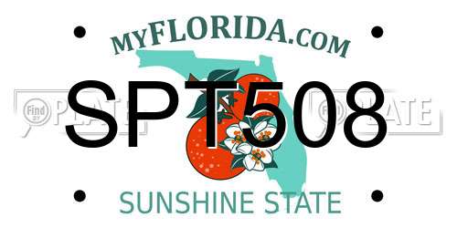 SPT508 Florida License Plate
