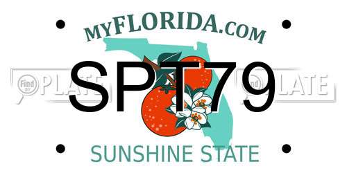 SPT79 Florida License Plate