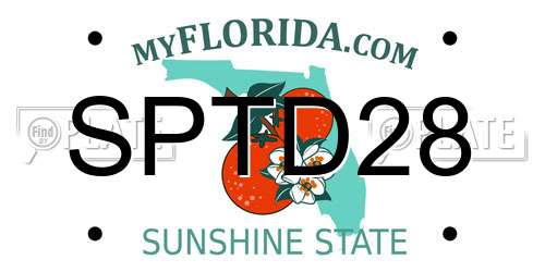 SPTD28 Florida License Plate
