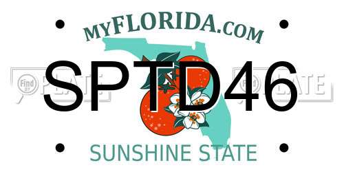 SPTD46 Florida License Plate