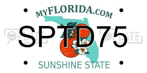 SPTD75 Florida License Plate