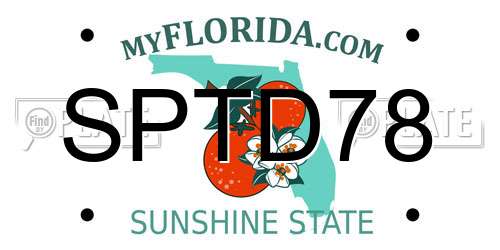 SPTD78 Florida License Plate