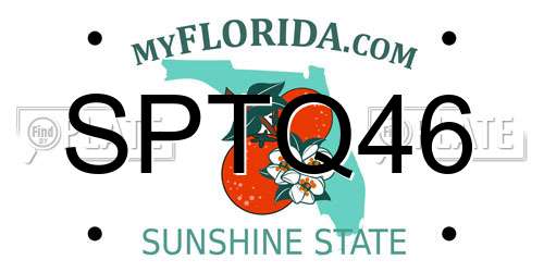 SPTQ46 Florida License Plate