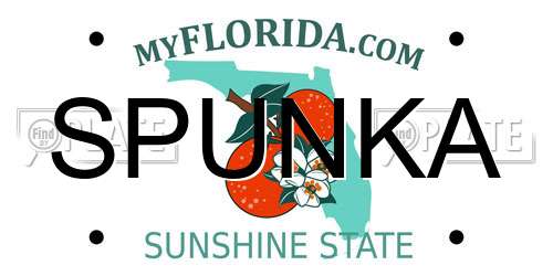 SPUNKA Florida License Plate