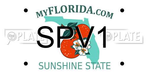SPV1 Florida License Plate