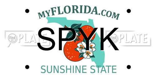 SPYK Florida License Plate
