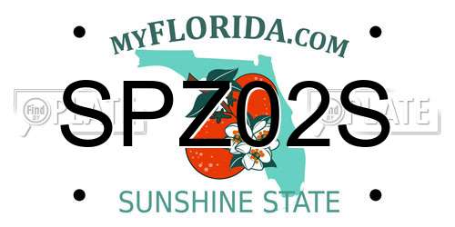 SPZ02S Florida License Plate