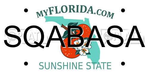 SQABASA Florida License Plate