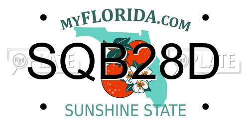 SQB28D Florida License Plate