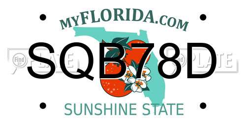 SQB78D Florida License Plate