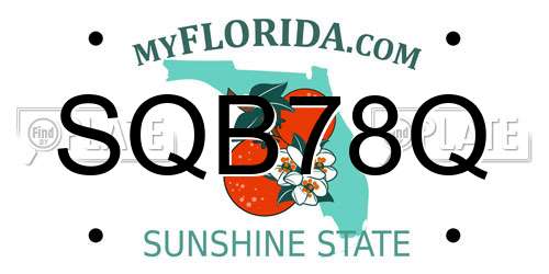 SQB78Q Florida License Plate