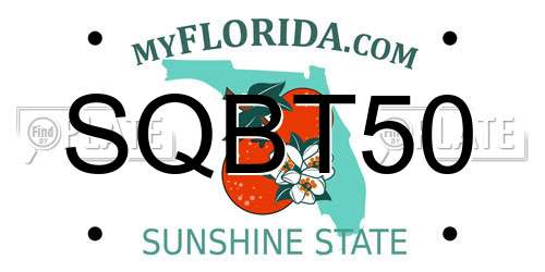 SQBT50 Florida License Plate