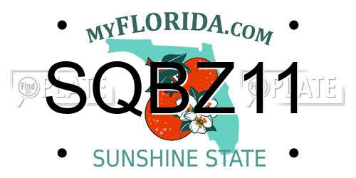 SQBZ11 Florida License Plate
