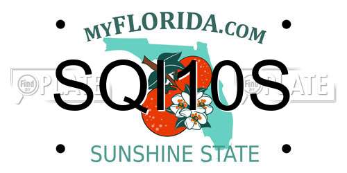 SQI10S Florida License Plate