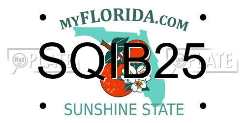 SQIB25 Florida License Plate
