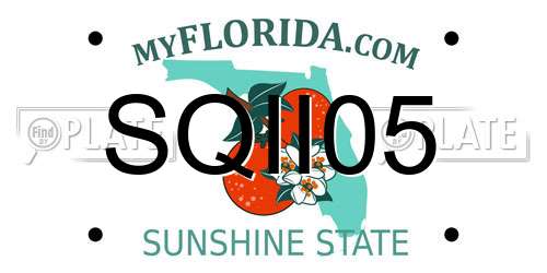 SQII05 Florida License Plate