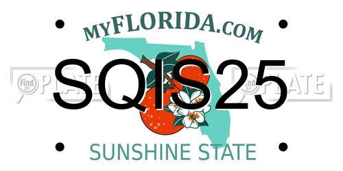 SQIS25 Florida License Plate