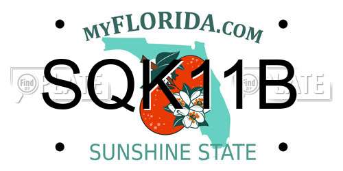 SQK11B Florida License Plate