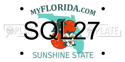 SQL27 Florida License Plate