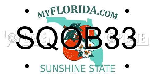 SQOB33 Florida License Plate