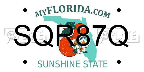 SQR87Q Florida License Plate