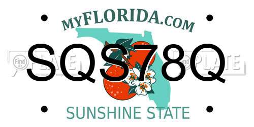 SQS78Q Florida License Plate