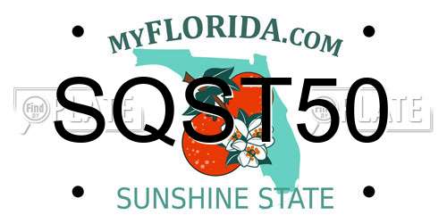 SQST50 Florida License Plate