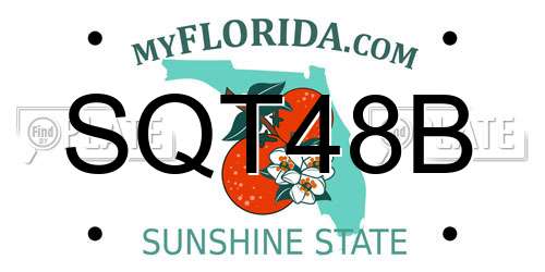 SQT48B Florida License Plate