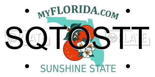 SQTOSTT Florida License Plate