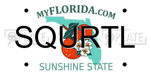 SQURTL Florida License Plate