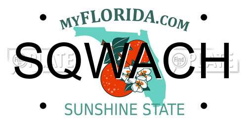 SQWACH Florida License Plate