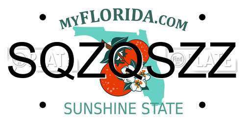 SQZQSZZ Florida License Plate