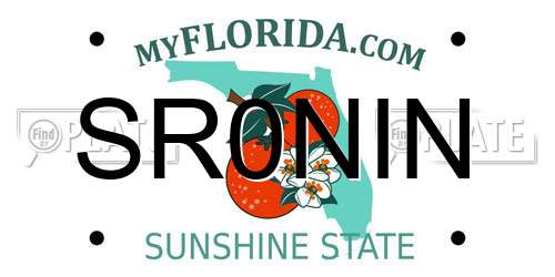 SR0NIN Florida License Plate